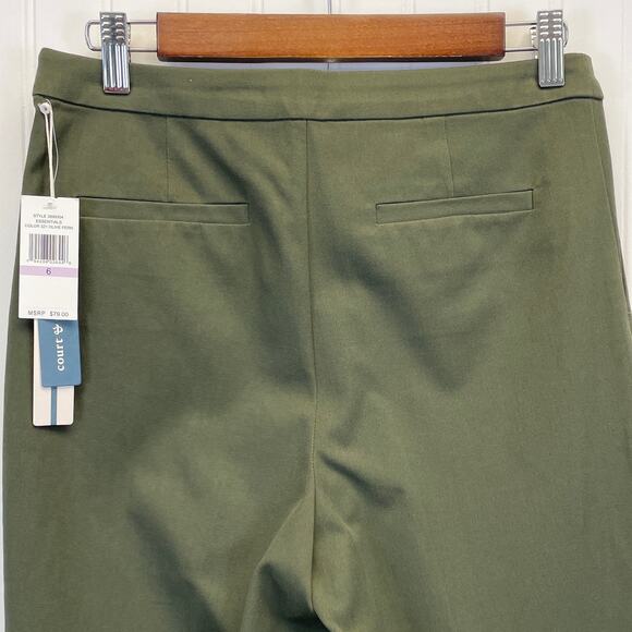 NEW Court & Rowe Womens 6 Kinsey Pant Olive Fern Green Career Trouser Stretchy - Picture 6 of 11